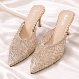 Women's Elegant Cream Heels